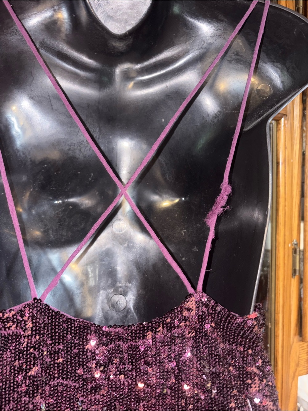 Free People Gold Rush Sequin Mini Dress small purple - Picture 7 of 13